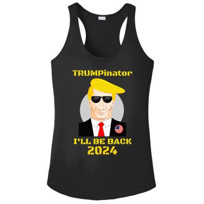 Trumpinator, I'll Be Back in 2024 Ladies PosiCharge Competitor Racerback Tank