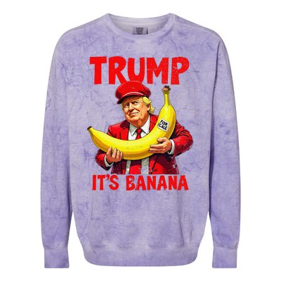 Trump ItS Banana Funny Meme Colorblast Crewneck Sweatshirt