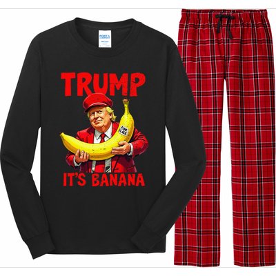 Trump ItS Banana Funny Meme Long Sleeve Pajama Set