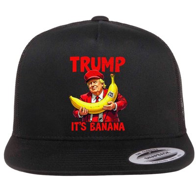 Trump ItS Banana Funny Meme Flat Bill Trucker Hat