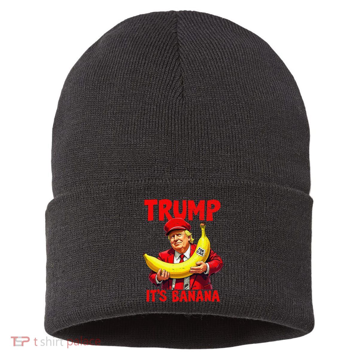 Trump ItS Banana Funny Meme Sustainable Knit Beanie