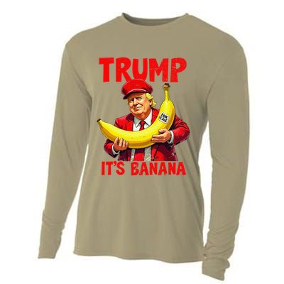 Trump ItS Banana Funny Meme Cooling Performance Long Sleeve Crew
