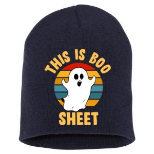 This Is Boo Sheet Funny Halloween Short Acrylic Beanie