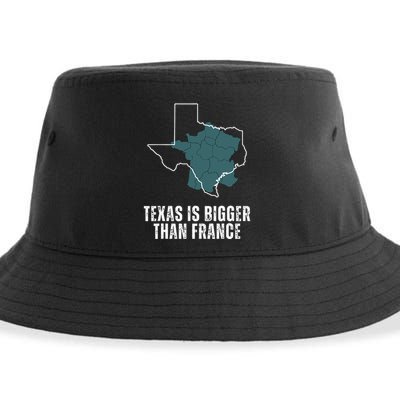 Texas Is Bigger Than France And Armed Funny Usa Sustainable Bucket Hat