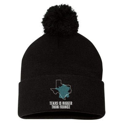 Texas Is Bigger Than France And Armed Funny Usa Pom Pom 12in Knit Beanie