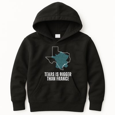 Texas Is Bigger Than France And Armed Funny Usa Kids Hoodie