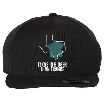 Texas Is Bigger Than France And Armed Funny Usa Wool Snapback Cap