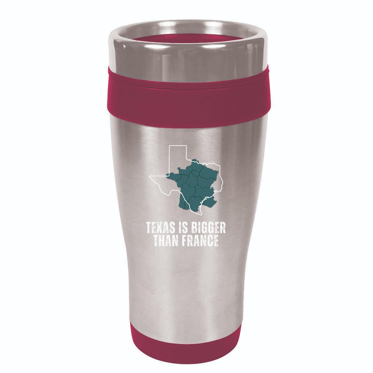 Texas Is Bigger Than France And Armed Funny Usa 16oz Travel Tumbler