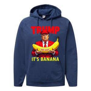 Trump ItS Banana Starship Funny Performance Fleece Hoodie