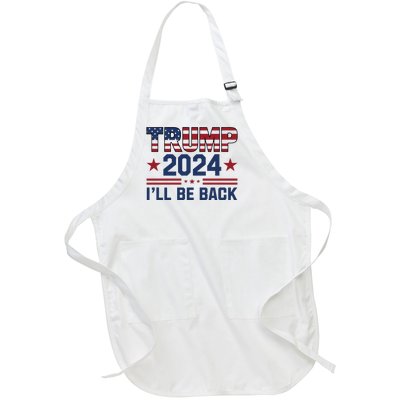 Trump ILl Be Back 2024 Graphic Full-Length Apron With Pockets