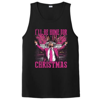 Trump ILl Be Home For Christmas Humorous Trump Christmas PosiCharge Competitor Tank