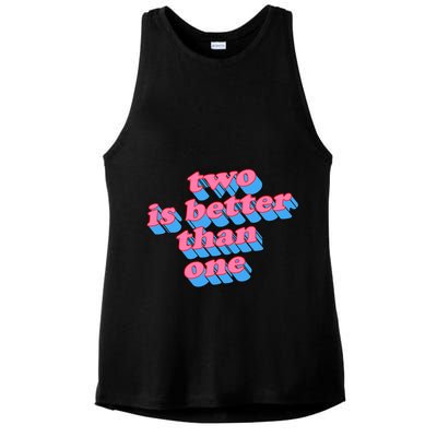 Two Is Better Than One Valentine Ladies PosiCharge Tri-Blend Wicking Tank