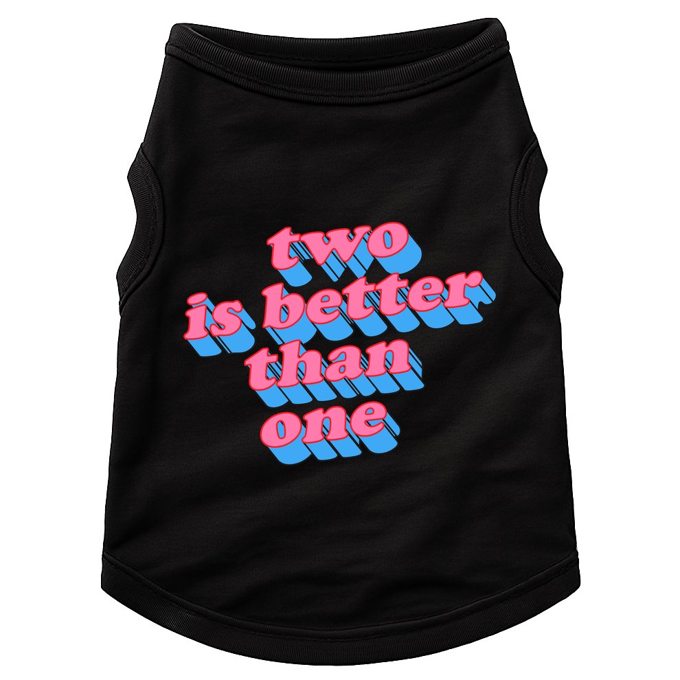Two Is Better Than One Valentine Doggie Tank