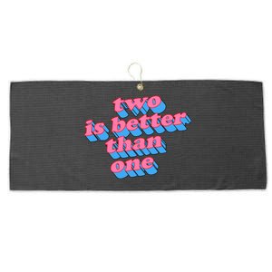 Two Is Better Than One Valentine Large Microfiber Waffle Golf Towel