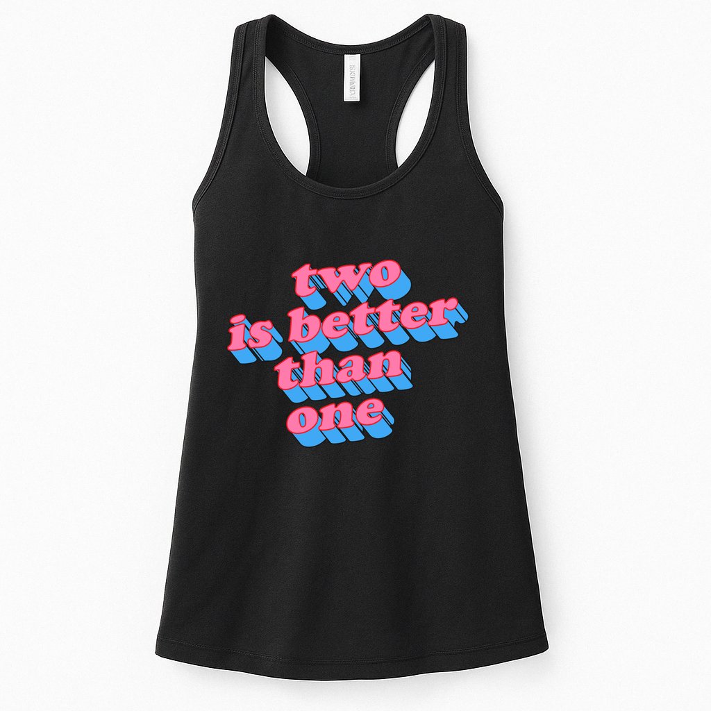 Two Is Better Than One Valentine Womens Tank Top