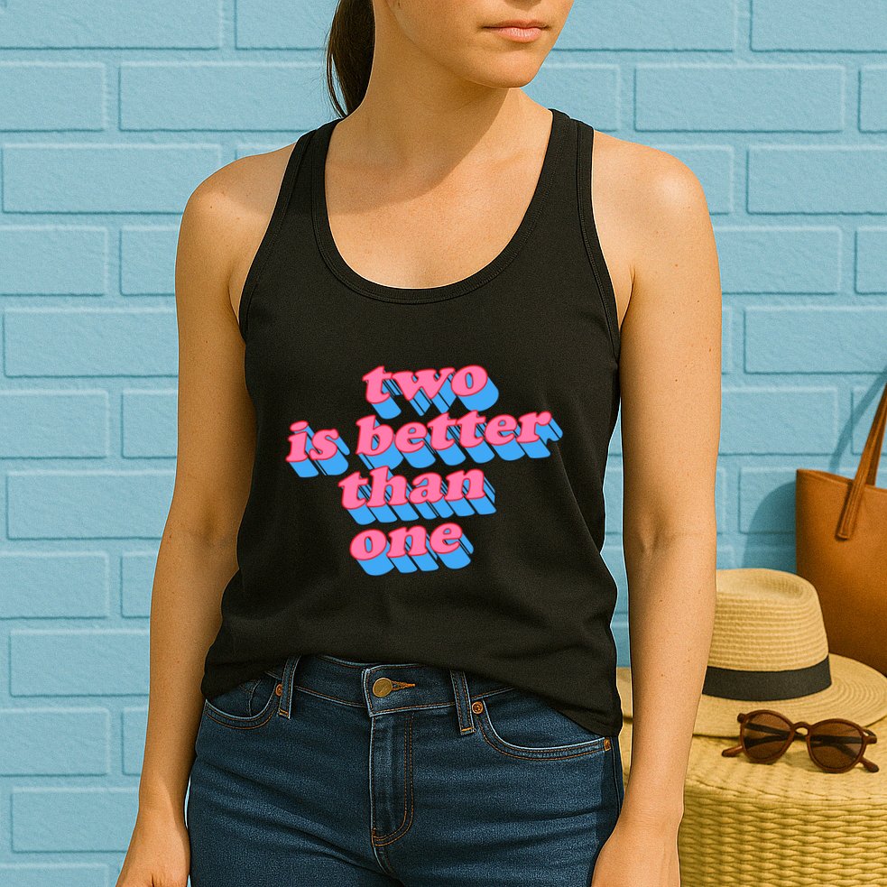 Two Is Better Than One Valentine Womens Tank Top