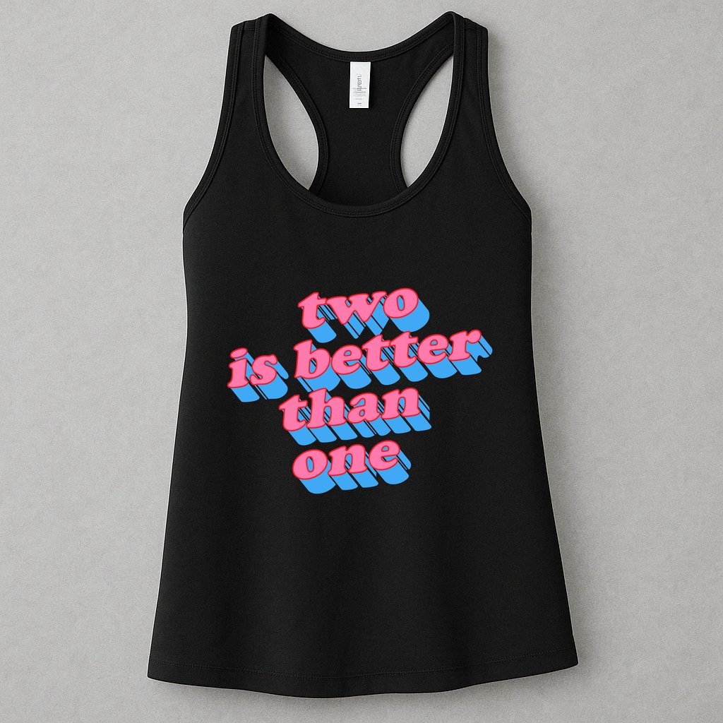 Two Is Better Than One Valentine Womens Tank Top