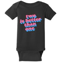 Two Is Better Than One Valentine Baby Bodysuit