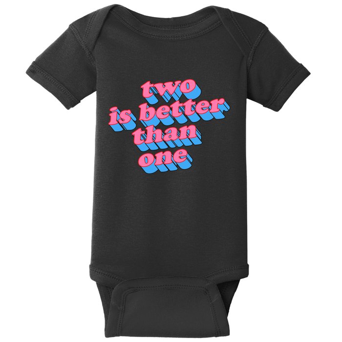 Two Is Better Than One Valentine Baby Bodysuit