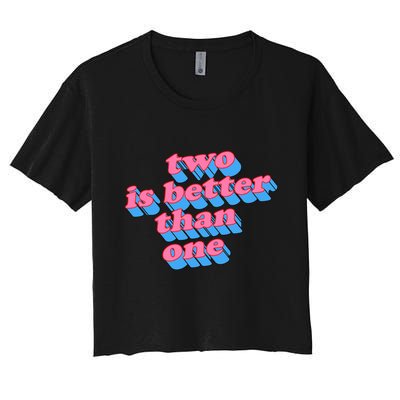 Two Is Better Than One Valentine Crop Top