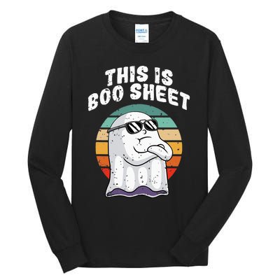 This Is Boo Sheet Funny Halloween Costume Ghost Pun Humor Tall Long Sleeve T-Shirt