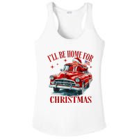 Trump ILl Be Home For Christmas Funny Xmas Ladies PosiCharge Competitor Racerback Tank