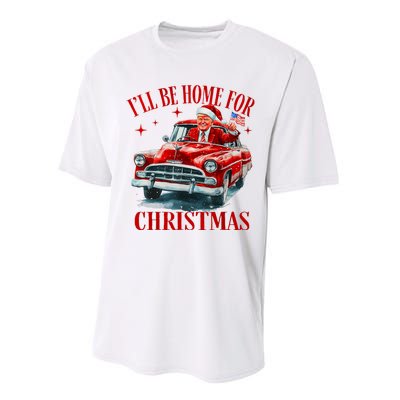 Trump ILl Be Home For Christmas Funny Xmas Performance Sprint T-Shirt