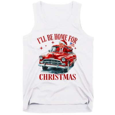 Trump ILl Be Home For Christmas Funny Xmas Tank Top