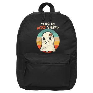 This Is Boo Sheet Funny Halloween Costumes Funny Halloween 16 in Basic Backpack