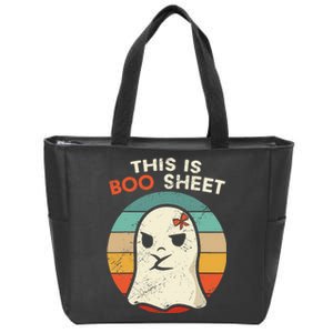 This Is Boo Sheet Funny Halloween Costumes Funny Halloween Zip Tote Bag