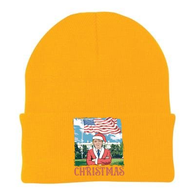 Trump ILl Be Home For Christmas Humorous Trump Christmas Knit Cap Winter Beanie