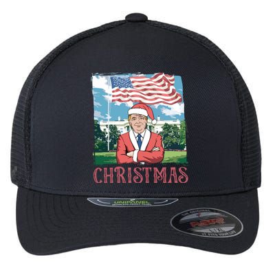 Trump ILl Be Home For Christmas Humorous Trump Christmas Flexfit Unipanel Trucker Cap