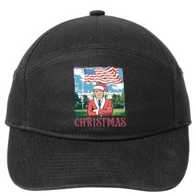 Trump ILl Be Home For Christmas Humorous Trump Christmas 7-Panel Snapback Hat