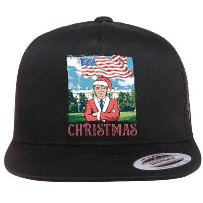 Trump ILl Be Home For Christmas Humorous Trump Christmas Flat Bill Trucker Hat