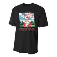 Trump ILl Be Home For Christmas Humorous Trump Christmas Youth Performance Sprint T-Shirt