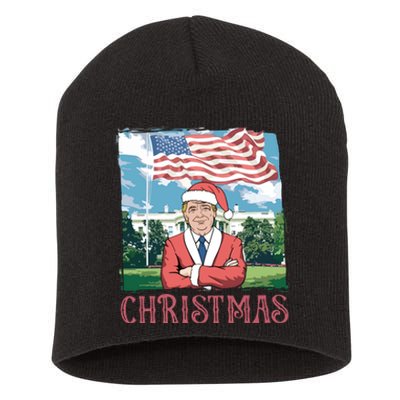 Trump ILl Be Home For Christmas Humorous Trump Christmas Short Acrylic Beanie