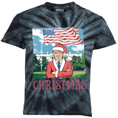 Trump ILl Be Home For Christmas Humorous Trump Christmas Kids Tie-Dye T-Shirt