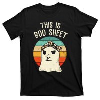 This Is Boo Sheet Ghost Retro Ghost Halloween Leopard T-Shirt