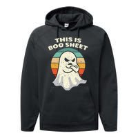 This Is Boo Sheet Ghost Retro Halloween Costume Performance Fleece Hoodie