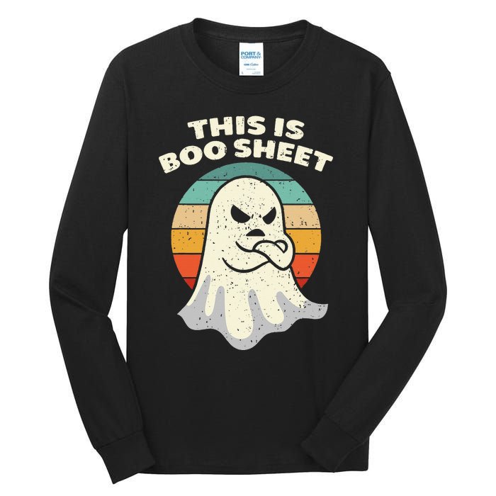 This Is Boo Sheet Ghost Retro Halloween Costume Tall Long Sleeve T-Shirt