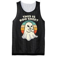 This Is Boo Sheet Ghost Retro Halloween Costume Mesh Reversible Basketball Jersey Tank