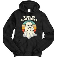 This Is Boo Sheet Ghost Retro Halloween Costume Tie Dye Hoodie