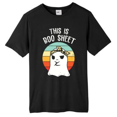 This Is Boo Sheet Ghost Retro Ghost Halloween Leopard Tall Fusion ChromaSoft Performance T-Shirt