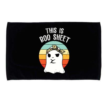 This Is Boo Sheet Ghost Retro Ghost Halloween Leopard Microfiber Hand Towel