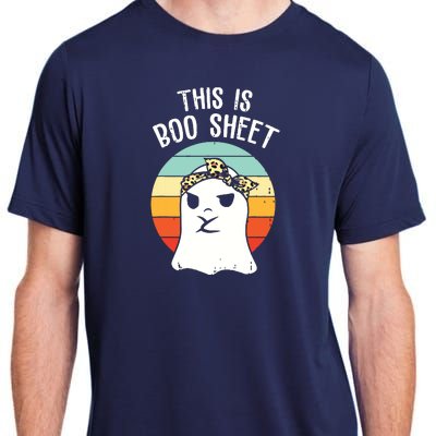 This Is Boo Sheet Ghost Retro Ghost Halloween Leopard Adult ChromaSoft Performance T-Shirt