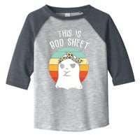 This Is Boo Sheet Ghost Retro Ghost Halloween Leopard Toddler Fine Jersey T-Shirt