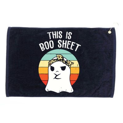 This Is Boo Sheet Ghost Retro Ghost Halloween Leopard Grommeted Golf Towel