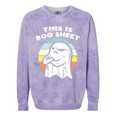 This Is Boo Sheet Ghost Retro Halloween Costume Colorblast Crewneck Sweatshirt