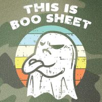 This Is Boo Sheet Ghost Retro Halloween Costume Legacy Tie Dye Trucker Hat