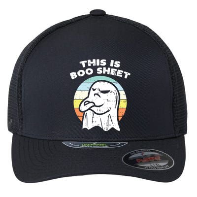 This Is Boo Sheet Ghost Retro Halloween Costume Flexfit Unipanel Trucker Cap